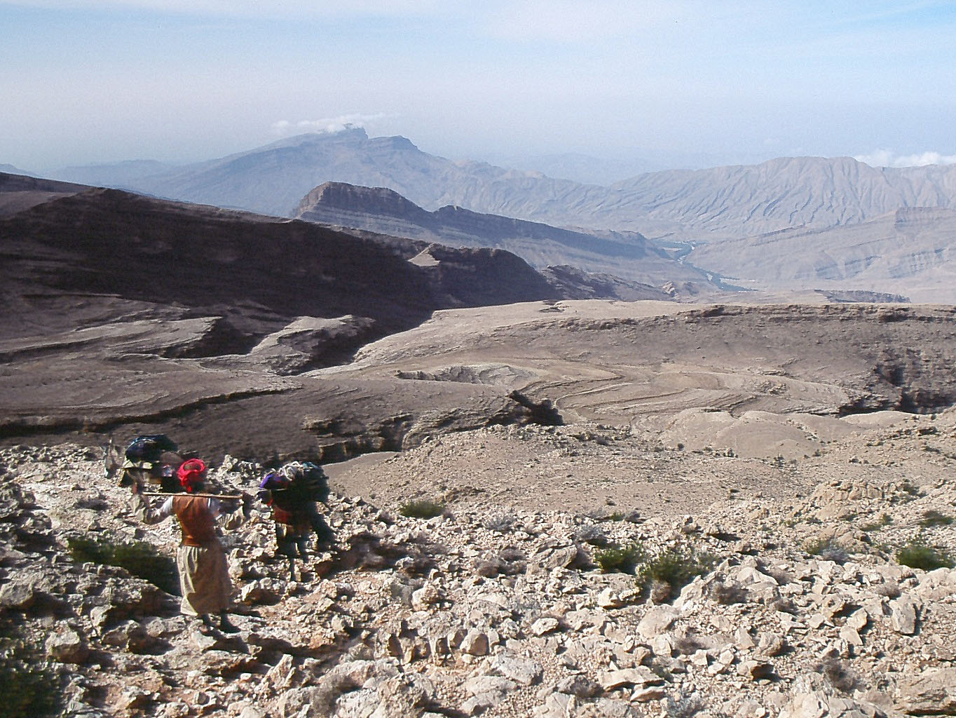 Descending to Wadi Tiwi, Oman